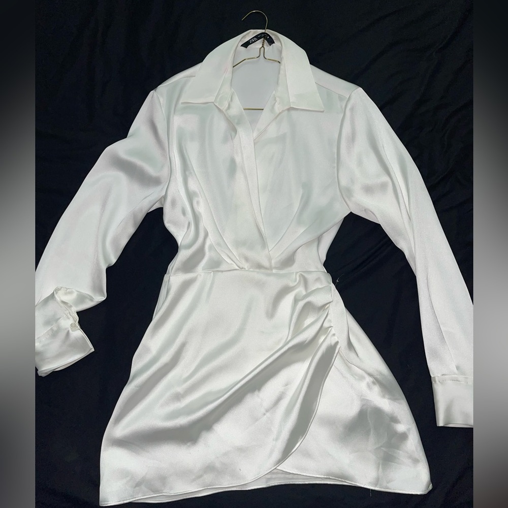 WHITE SILK DRESS